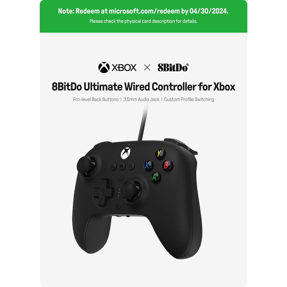𝟴𝗕𝗶𝘁𝗗𝗼 82CE Ultimate Wired Controller Joystick for Xbox Series,Series  S, X, Xbox One, Windows 10 11 8BitDo | Shopee Thailand