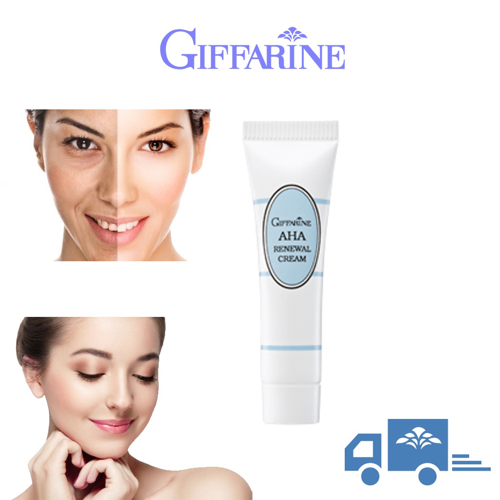 ครีมฟื้นฟูสภาพผิว-giffarine-aha-renewal-cream-เผยผิวกระจ่างใส-ลบเลือนริ้วรอย-ลบความหมองคล้ำ-ผลัดเซลล์ผิวอย่างอ่อนโยน