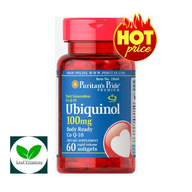 ภาพหน้าปกสินค้าPuritan's Pride Ubiquinol 100 mg / 60 Rapid Release Softgels จากร้าน leafvitamins บน Shopee