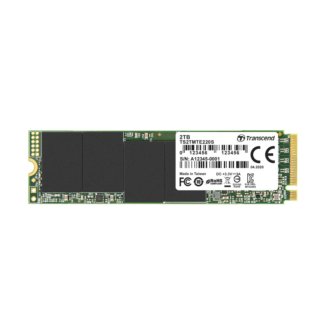 Transcend PCIe NVMe M.2 SSD 2TB:MTE220S:รับประกัน 5 ปีหรือไม่เกิน