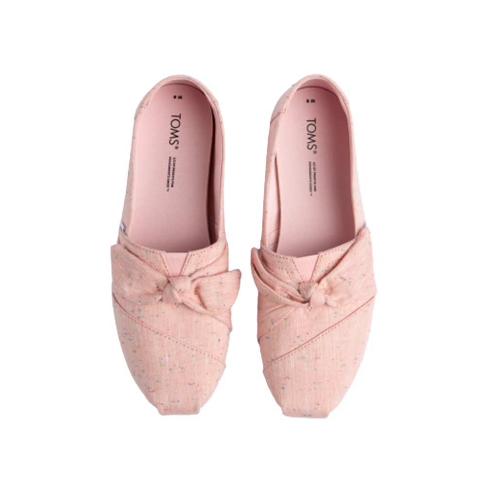 ภาพสินค้าTOMS รองเท้าลำลองผู้หญิง แบบสลิปออน (Slip on) รุ่น Alpargata Seasonal Chalky Pink Speckled Linen Bow (A) รองเท้าลิขสิทธิ์แท้ จากร้าน toms_officialshop บน Shopee ภาพที่ 4