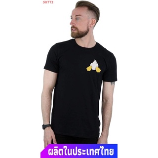 เสื้อยืดผู้ชายและผู้หญิง Disney Mens Donald Duck Backside Breast Print T-Shirt Sports T-shirteS4