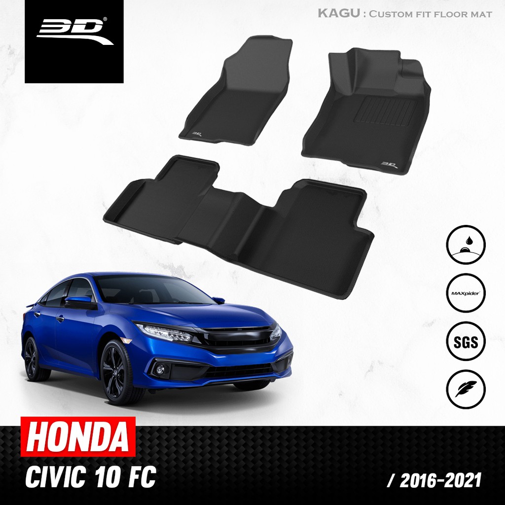 พรมปูพื้นรถยนต์-3d-honda-civic-fc-fk-2016-2021