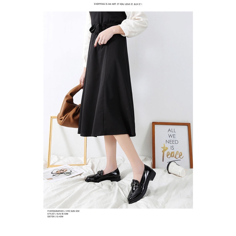 ภาพสินค้า️พร้อมส่ง  ญี่ปุ่นรองเท้าหนังขนาดเล็กผู้หญิงย้อนยุคสไตล์อังกฤษโลฟเฟอร์3cmใหม่jkชุดshoes จากร้าน moonjuh656 บน Shopee ภาพที่ 7