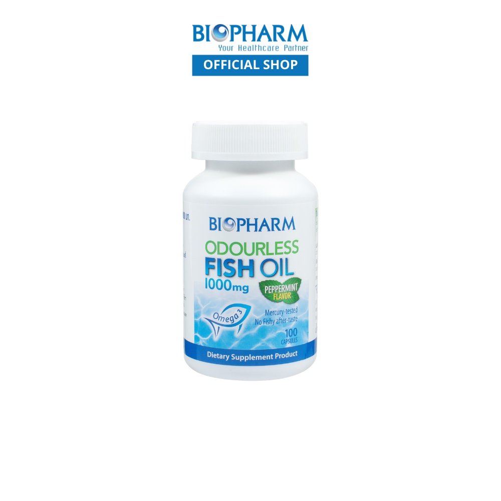 ภาพสินค้าBIOPHARM ORDUORLESS FISH OIL (น้ำมันปลาชนิดไร้กลิ่น) ขนาด 100 แคปซูล 1 กล่อง จากร้าน biopharmshop บน Shopee ภาพที่ 5