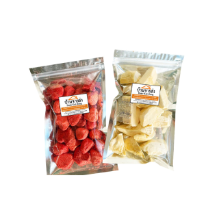 โปรโมชั่น : สตรอว์เบอรี่ทุเรียนฟรีซดราย Premium Fruits freeze dried  เกรดA กรอบ อร่อย ฟรีซดราย ผลไม้ FD มังคุดฟรีซดราย
