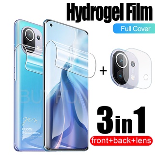 3IN1 Hydrogel Film For Xiaomi MI 11 Hydrogel Film for Xiaomi 11i Mi 11lite 11Pro Mix 4 5G Camera Lens Protector Film Not Glass