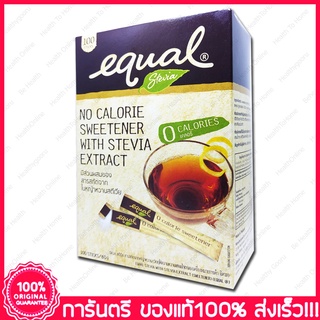 อีควล สตีเวีย หญ้าหวาน แทนน้ำตาล Equal Stevia No Calorie Sweetener 0 Cal 100 ซอง(Sticks)