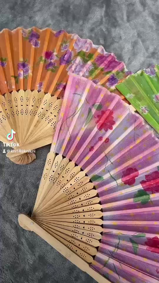 พัดจีน-พัดจีนqwโบราณ-ทำจากไม้ไผ่และผ้า-ขนาด-20-35-cm