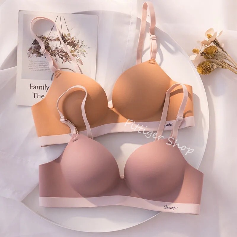 ภาพหน้าปกสินค้าพร้อมส่ง 1-2วัน  ชุดชั้นใน Soft Bra เวอร์ชั่นเกาหลีใหม่ของชุดชั้นในไร้รอยต่อ NY55-2 จากร้าน fittiger บน Shopee