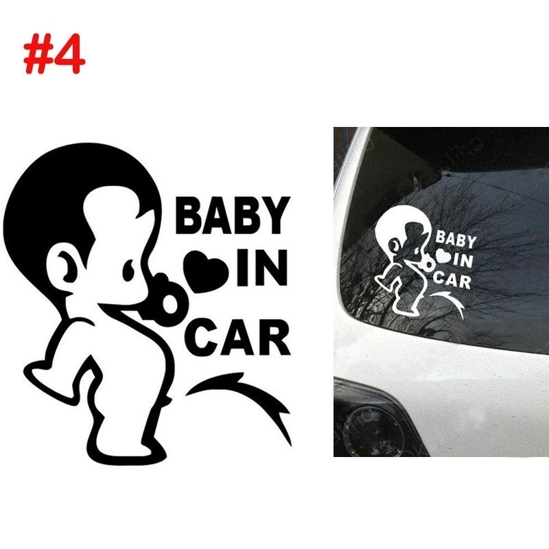 สติกเกอร์ติดรถน่ารัก-ไวนิล-baby-in-car-baby-on-board-safety-sign-sticker