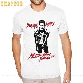 เสื้อยืด ผ้าฝ้าย พิมพ์ลาย Bruno Mars สีขาว สําหรับแฟนหนุ่ม XXXL