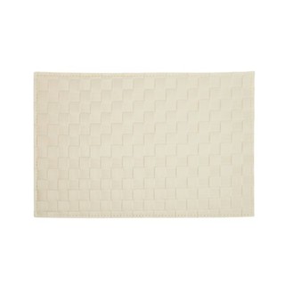 KASSA HOME แผ่นรองจาน ลายสาน รุ่น EC-ZJ-BEIGE ขนาด 43 x 30 ซม. สีครีม อุปกรณ์บนโต๊ะอาหาร