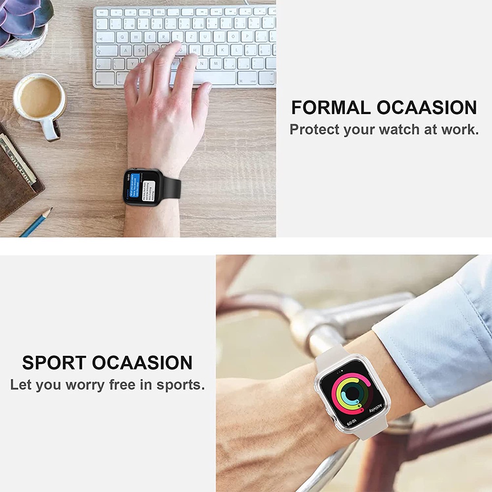 ลองดูภาพสินค้า เคสแข็ง PC สําหรับ Apple Watch Series 8 7 6 5 4 40 มม. 44 มม. 45 มม. 41 มม. Apple Watch