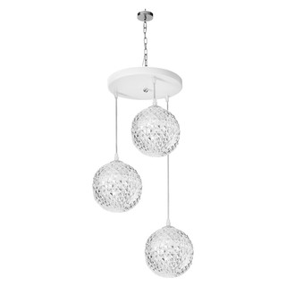 โคมไฟช่อ ไฟช่อ CARINI MODERN พลาสติก/โลหะ สีใส/ขาว 3 หัว โคมไฟภายใน โคมไฟและหลอดไฟ CLUSTER PENDANT CARINI 9509/3P MODERN