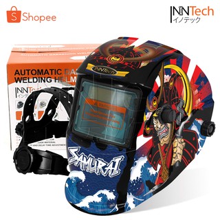 สินค้า InnTech หน้ากากเชื่อม ปรับแสงอัตโนมัติ หมวกเชื่อม แบบสวม ลายซามูไร ปรับความเข้มกระจก ปรับความไวต่อแสงได้ รุ่น WH-088NT