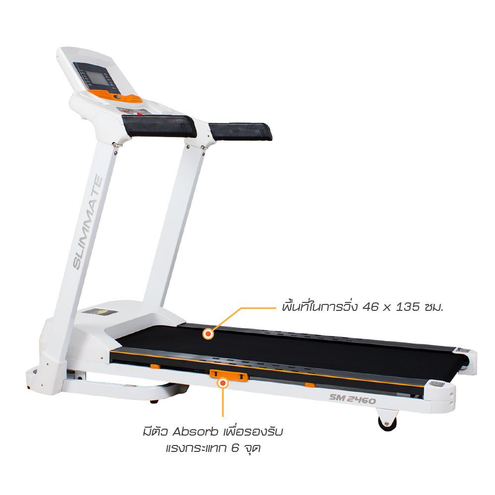 ลู่วิ่งไฟฟ้า-เครื่องลู่วิ่ง-slimmate-sm-2460-เครื่องออกกำลังกาย-กีฬา-ฟิตเนส-treadmill-slimmate-sm-2460