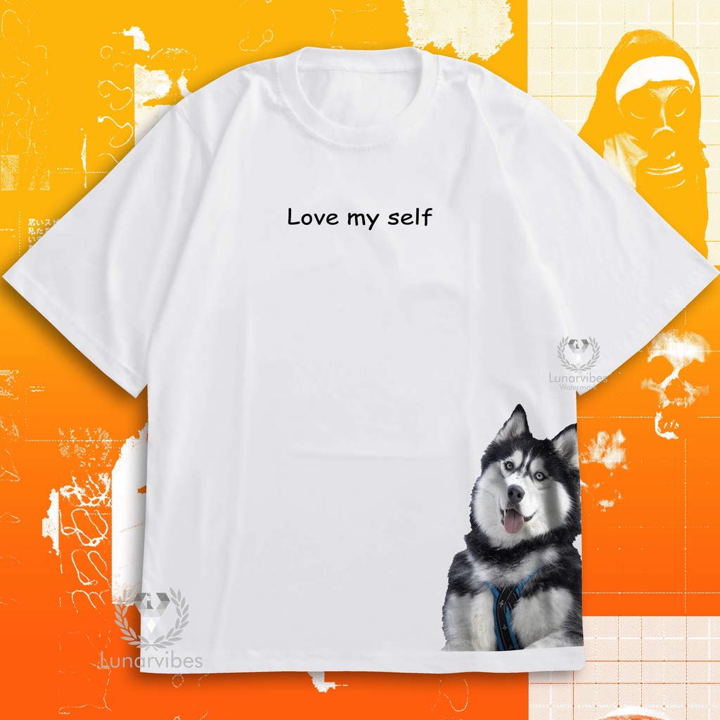 เสื้อยืด-พิมพ์ลาย-love-my-self-สไตล์สตรีท-9183