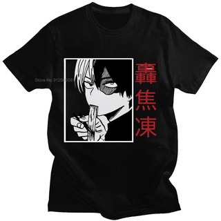 เสื้อยืดสีขาวเสื้อยืดแขนสั้น พิมพ์ลายกราฟิกการ์ตูนญี่ปุ่น My Hero Academia Kawaii Todoroki Shoto สไตล์ฮิปฮอป สําหรับผู้ช