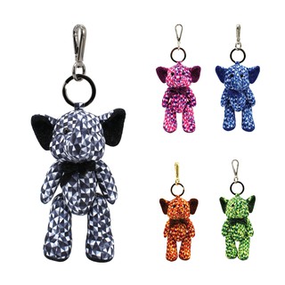 🐘พร้อมส่ง🐘 เอลฟ์...พวงกุญแจตุ๊กตาช้างลายปิรามิด (Eleph Triangle Doll Key Ring)