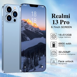 สินค้า โทรศัพท์มือถือ realmi13 Pro สมาร์ทโฟน Android โทรศัพท์สมาร์ทโทรศัพท์ 7.2นิ้ว มือถือ โทรศัพท์มือถือ 16+512GB โทรศัพท์มือถ