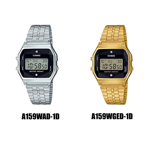 รูปภาพสินค้าแรกของCasio นาฬิกาข้อมือผู้หญิง สายสแตนเลส สีเงิน รุ่น A159,A159WAD,A159WGED,A159WAD-1DF,A159WGED-1DF