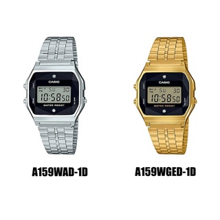 สินค้า Casio นาฬิกาข้อมือผู้หญิง สายสแตนเลส สีเงิน รุ่น A159,A159WAD,A159WGED,A159WAD-1DF,A159WGED-1DF