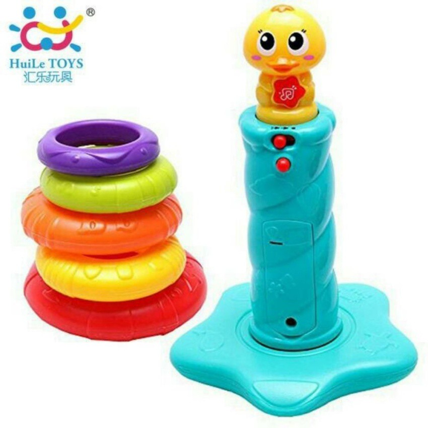 ของเล่นเสริมทักษะ-ห่วงเรียงดนตรีคุณหนูน้อย-stacking-rainbow-duck