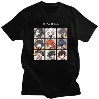 ขายดี เสื้อยืดลําลอง แขนสั้น พิมพ์ลาย Genshin Impact โอเวอร์ไซซ์ สไตล์ฮิปฮอป ฮาราจูกุ แฟชั่นฤดูร้อน สําหรับคู่รัก
