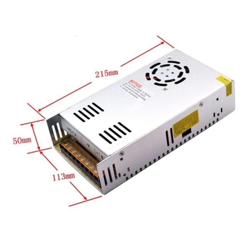 ภาพสินค้าSwitching Power Supply สวิตชิ่งเพาเวอร์ซัพพลาย 12V 30A 360W(สีเงิน) จากร้าน preechaelectronics บน Shopee ภาพที่ 1