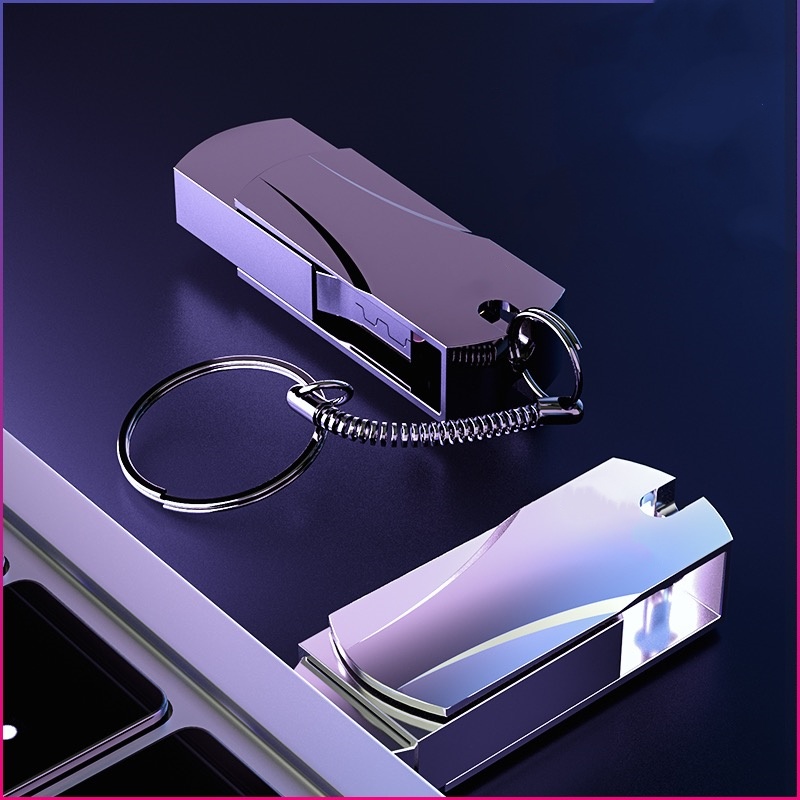 ภาพหน้าปกสินค้าUSB แฟลชไดรฟ์ 1TB 128GB 64GB 32GB 16GB 8GB โลหะ Pendrive Memory Stick U Disk 2.0 จากร้าน yiruixu บน Shopee