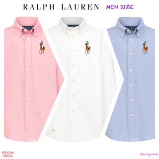 RALPH LAUREN BIG PONY COTTON OXFORD SHIRT (MEN SIZE)