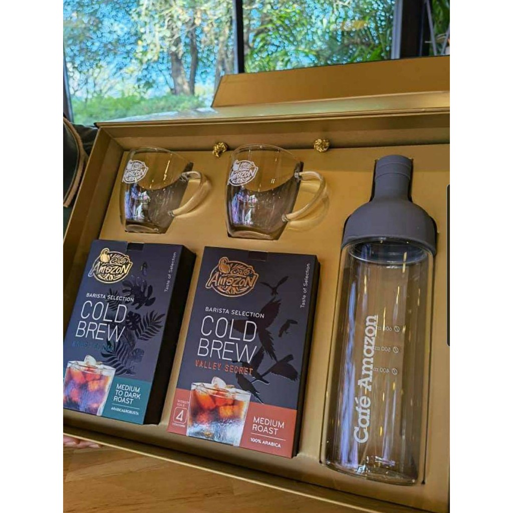 ชุดกาแฟอเมซอน Coldbrew + แก้วและขวดแก้ว | Shopee Thailand