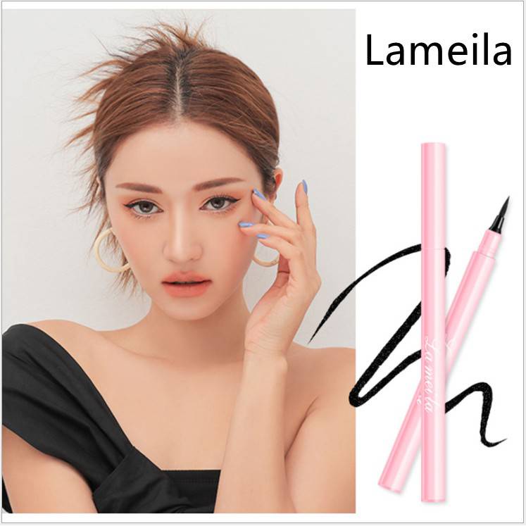 พร้อมส่ง-อายไลเนอร์-แท่งชมพู-สีดำ-กันน้ำ-lameila-ติดทนนาน-เนื้อนุ่ม-เขียนง่าย-กันเหงื่อ
