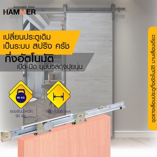 ประตูกึ่งอัตโนมัติ Auto Door ประตูอัตโนมัติ ชุดรางเลื่อน ประตูเลื่อน Semi Slide Double Sliding Door บานเลื่อนเดี่ยว