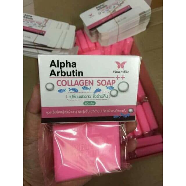 alpha-arbutin-collagen-soap-สบู่อัลฟ่าอาร์บูตินคอลลาเจน