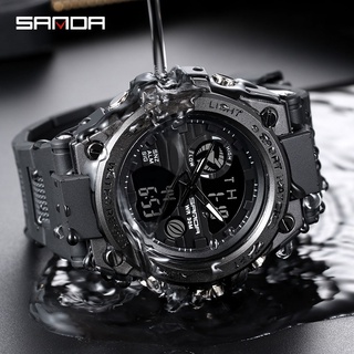 ภาพหน้าปกสินค้าSANDA แบรนด์หรูชั้นนำผู้ชายแฟชั่นนาฬิกาสปอร์ตกันน้ำ Chronograph Dual แสดงผล นาฬิกาผู้ชาย ซึ่งคุณอาจชอบราคาและรีวิวของสินค้านี้