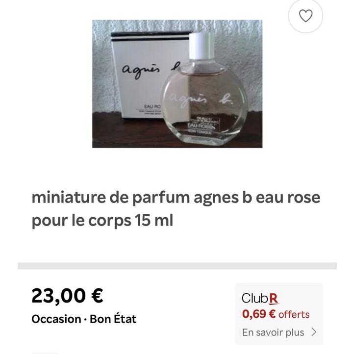 agnes-b-eau-rose-pour-le-corps-15-ml-vintage-rare