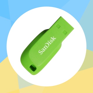 แฟลชไดรฟ์ 16GB "SanDisk" CRUZER BLADE (SDCZ50C) Green ของแท้