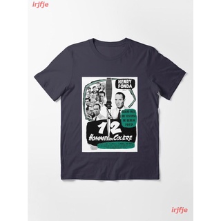 2022 12 Angry Men French Movie Poster Essential T-Shirt เสื้อยืด ดพิมพ์ลาย เสื้อยืดผ้าฝ้าย คอกลม cotton ความนิยม discoun