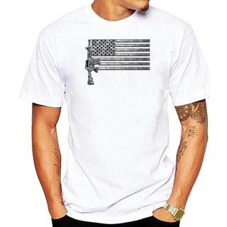 เสื้อยืดพิมพ์ลายแฟชั่น ใหม่ เสื้อยืดลําลอง แขนสั้น พิมพ์ลายธงชาติอเมริกัน Usa Ar-15 Rifle Ar15 M4 แฟชั่นฤดูร้อน สําหรับผ