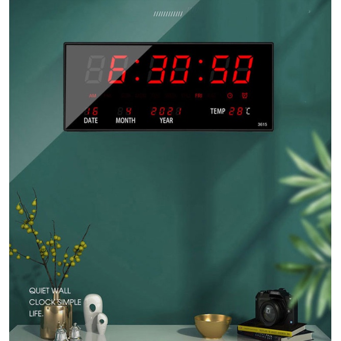 ภาพสินค้านาฬิกาดิจิตอล LED แขวนติดผนัง Number Clock แขวนผนัง รุ่น NO JH-3615 LED ขนาด 36x15x3CM มี4สีให้เลือก จากร้าน jck.500 บน Shopee ภาพที่ 3