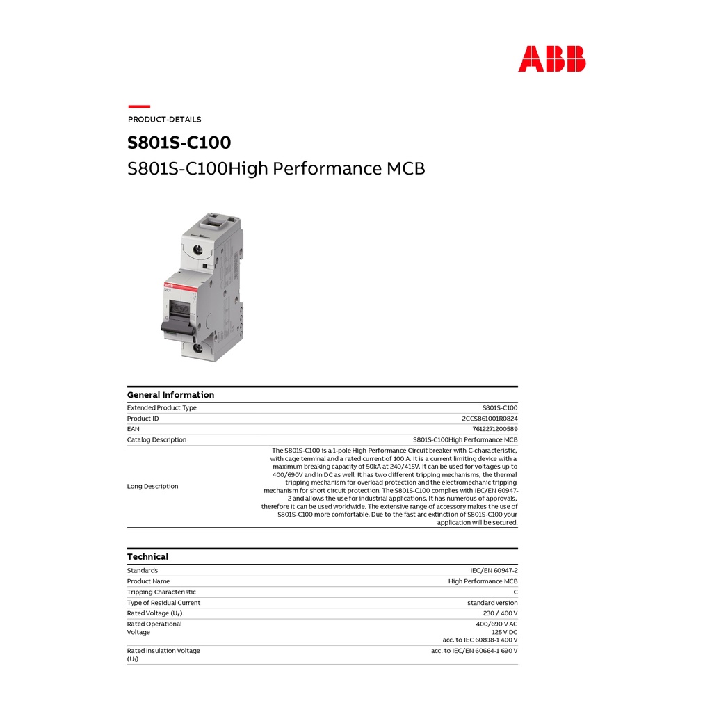 abb-hihg-performance-circuit-breaker-mcb-รหัส-s801s-c100-2ccs861001r0824-เอบีบี