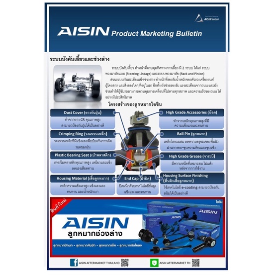 ไทรทัน-พลัส-ปาเจโร-สปอร์ต-ชุดลูกหมาก-aisin