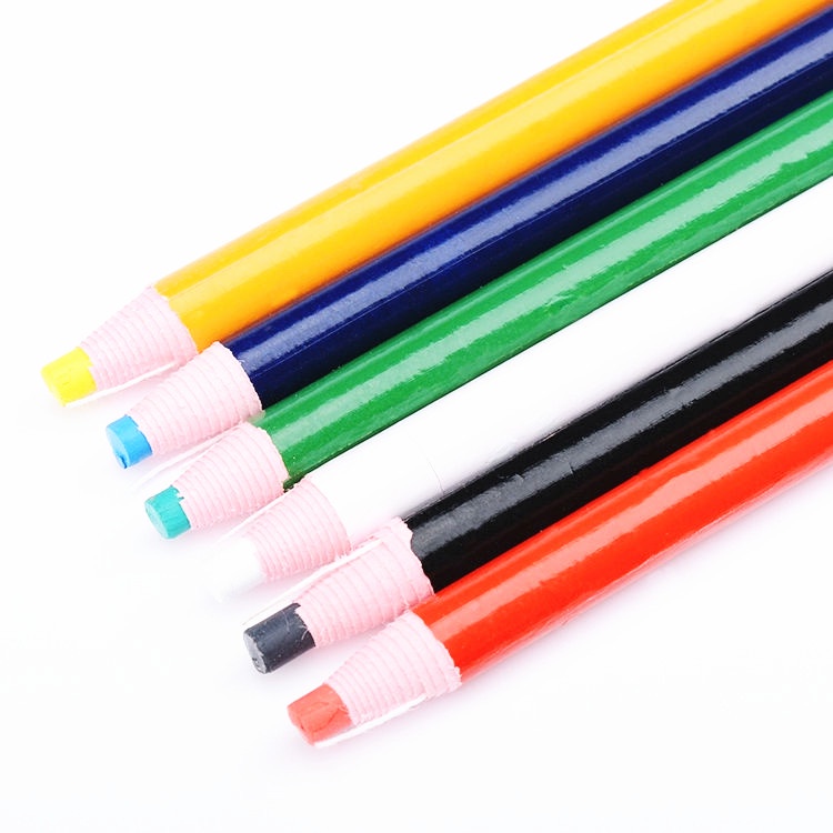 ดินสอสี-เขียนผ้า-มี6สี-ขาว-ดำ-เเดง-สีเหลือง-เขียว-สีน้ำเงิน-ยี่ห้อ-standard-ราคาต่ออัน