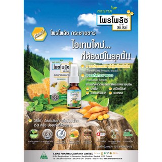 ใหม่ โพรโพลิซ กระชายขาวสกัด 15 มล. propoliz krachai spray