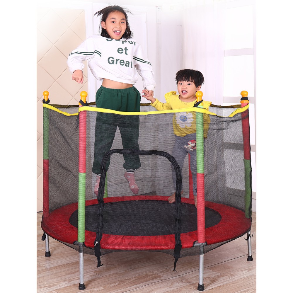 trampoline-แทรมโพลีน-แทมโพลีน-เตียงกระโดด-แทรมโพลีนสำหรับเด็กกระโดดเล่น-ขนาด-140cm-x-122cm