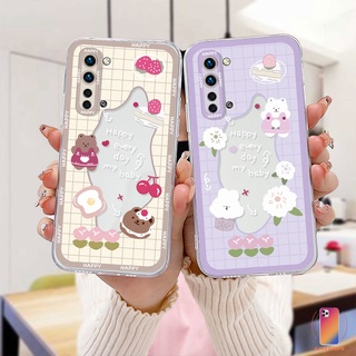 เคสใส Realme C31 C35 C11 2021 C21Y C15 C21 C25 C20 C3 C12 C2 C25S 5 5S 5i C17 7i C1 C25Y C2 C3i 6i C20A realme Narzo 20 10 10A 20A 30A ลายกระต่าย หมี แฟชั่น เคสโทรศัพท์