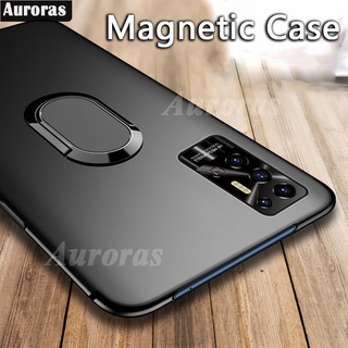 เคส Auroras Soft Phone Case for Tecno Pova 2 Full Cover Shockproof Magnetic Ring Stand Cover Tecno Pova 2 Casing 360 ° Car Holder Ring