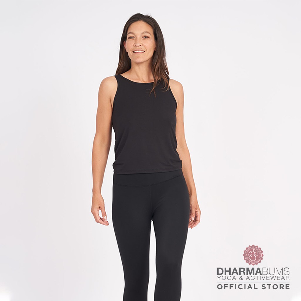 dharma-bums-essence-twist-back-tee-black-เสื้อยืด-ดาร์มา-บัมส์